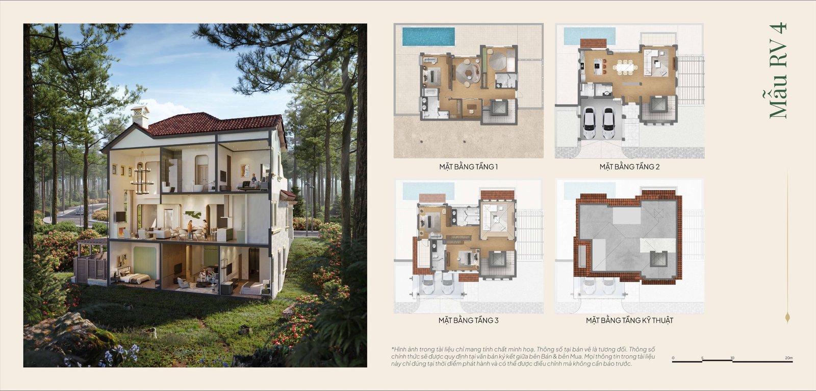 Mẫu thiết kế RV4 biệt thự Valley Park Residences tại Thanh Xuân Valley — từ tài liệu dự án.