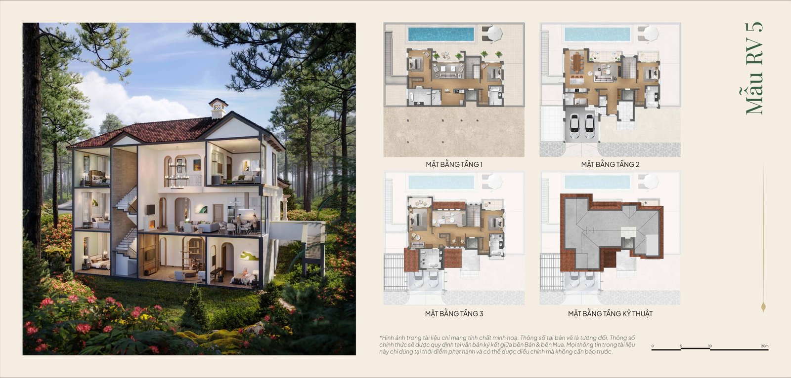 Mẫu thiết kế RV5 biệt thự Valley Park Residences tại Thanh Xuân Valley — từ tài liệu dự án.