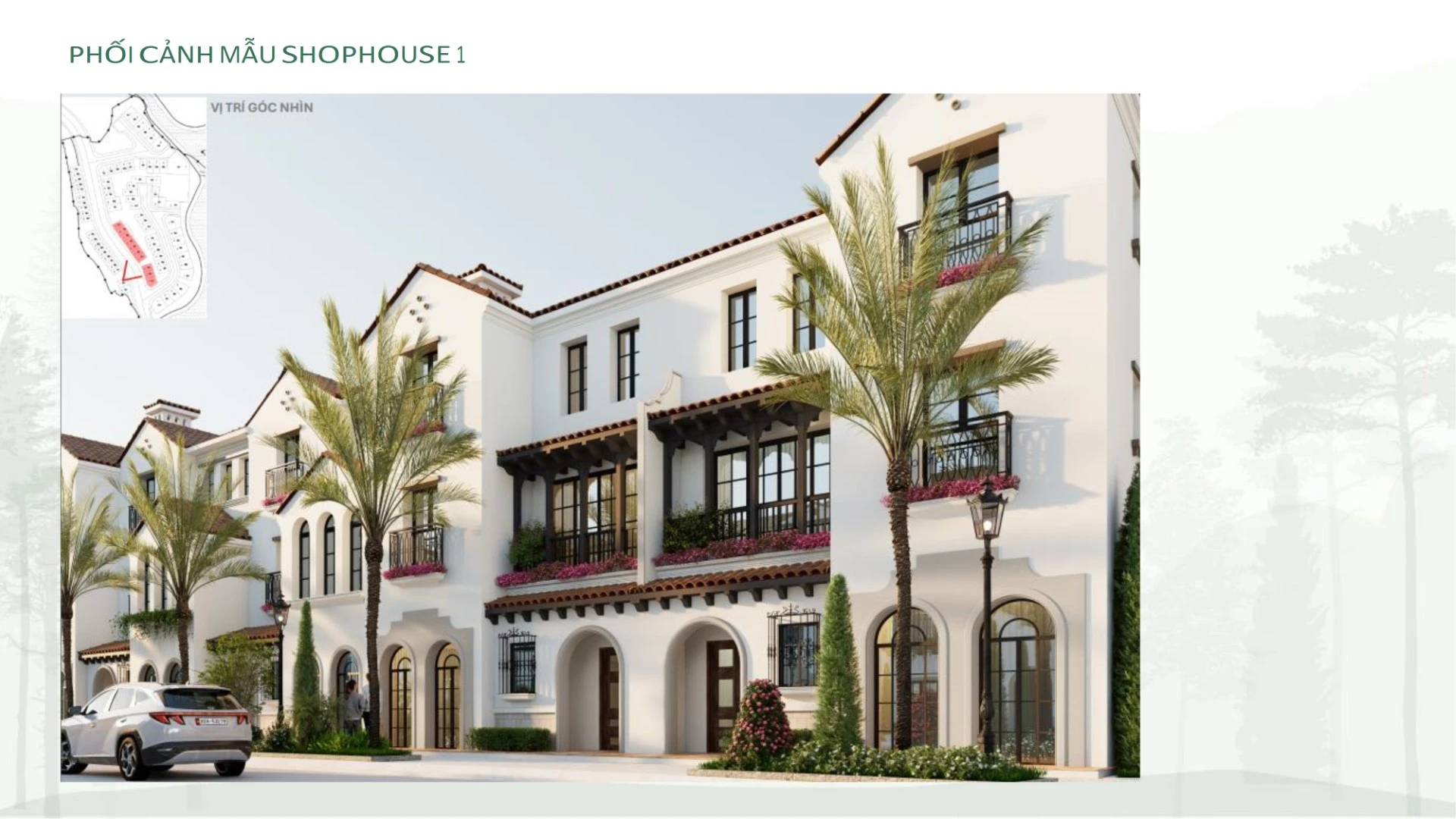 Phối cảnh shophouse Valley Town tại Thanh Xuan Valley