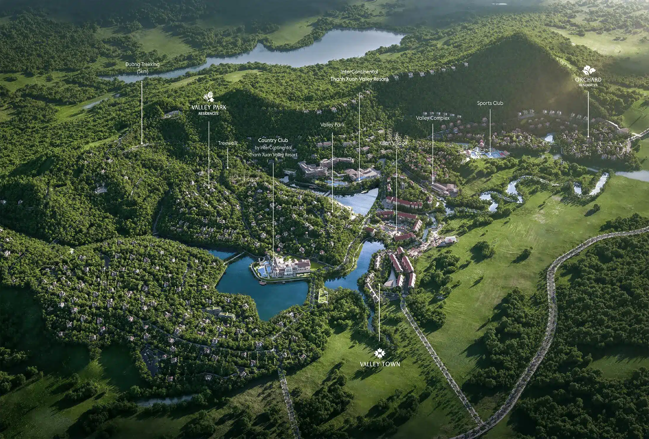 Vị trí cổng vào Valley Town (Cổng 2) phía Tây dự án Thanh Xuân Valley, hướng tiếp cận từ tỉnh lộ 301.